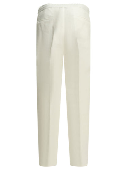 Brunello Cucinelli Casual linen and cotton pants - White