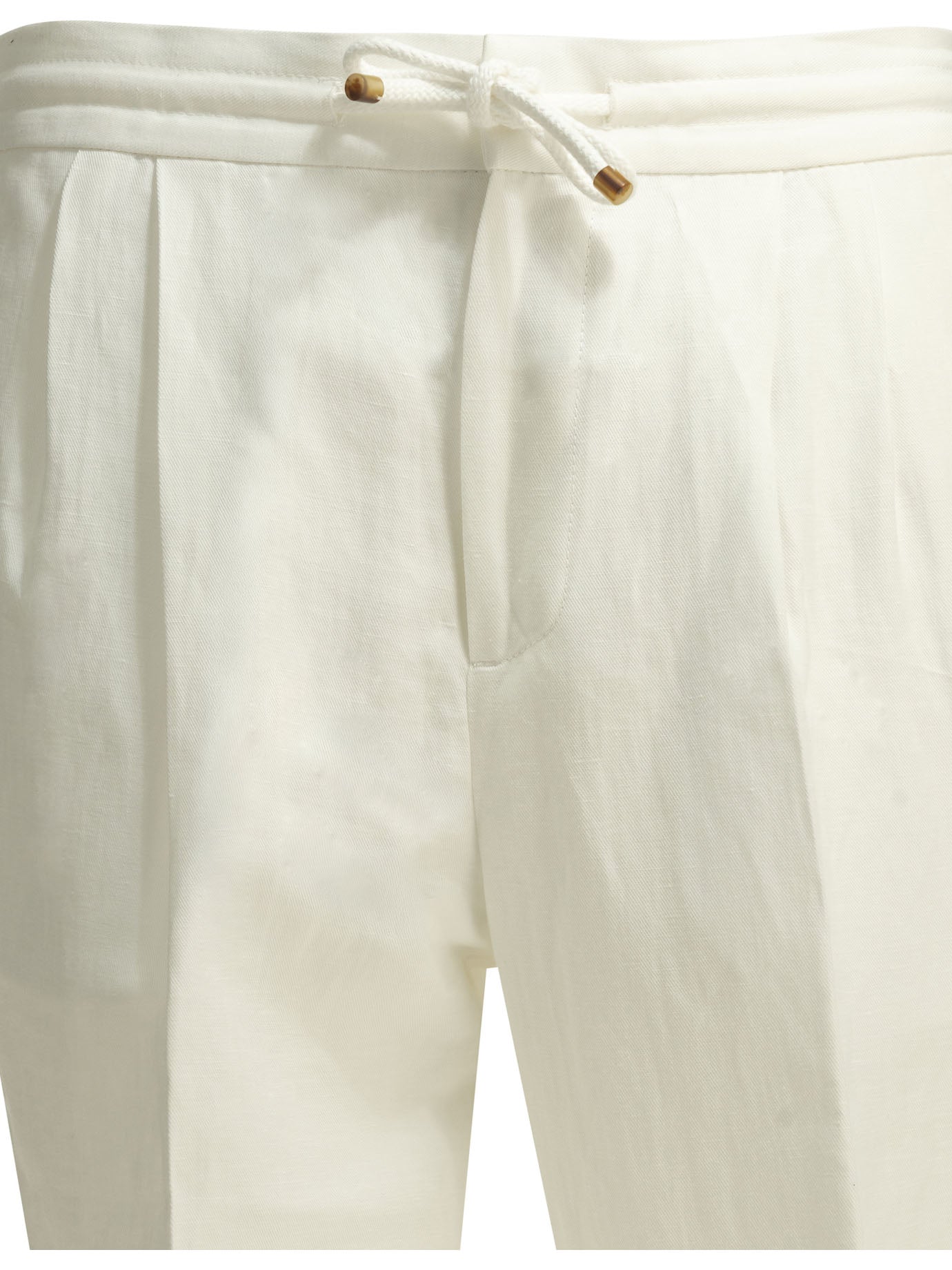 Brunello Cucinelli Casual linen and cotton pants - White