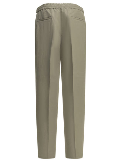 Brunello Cucinelli Casual linen and cotton pants - Beige