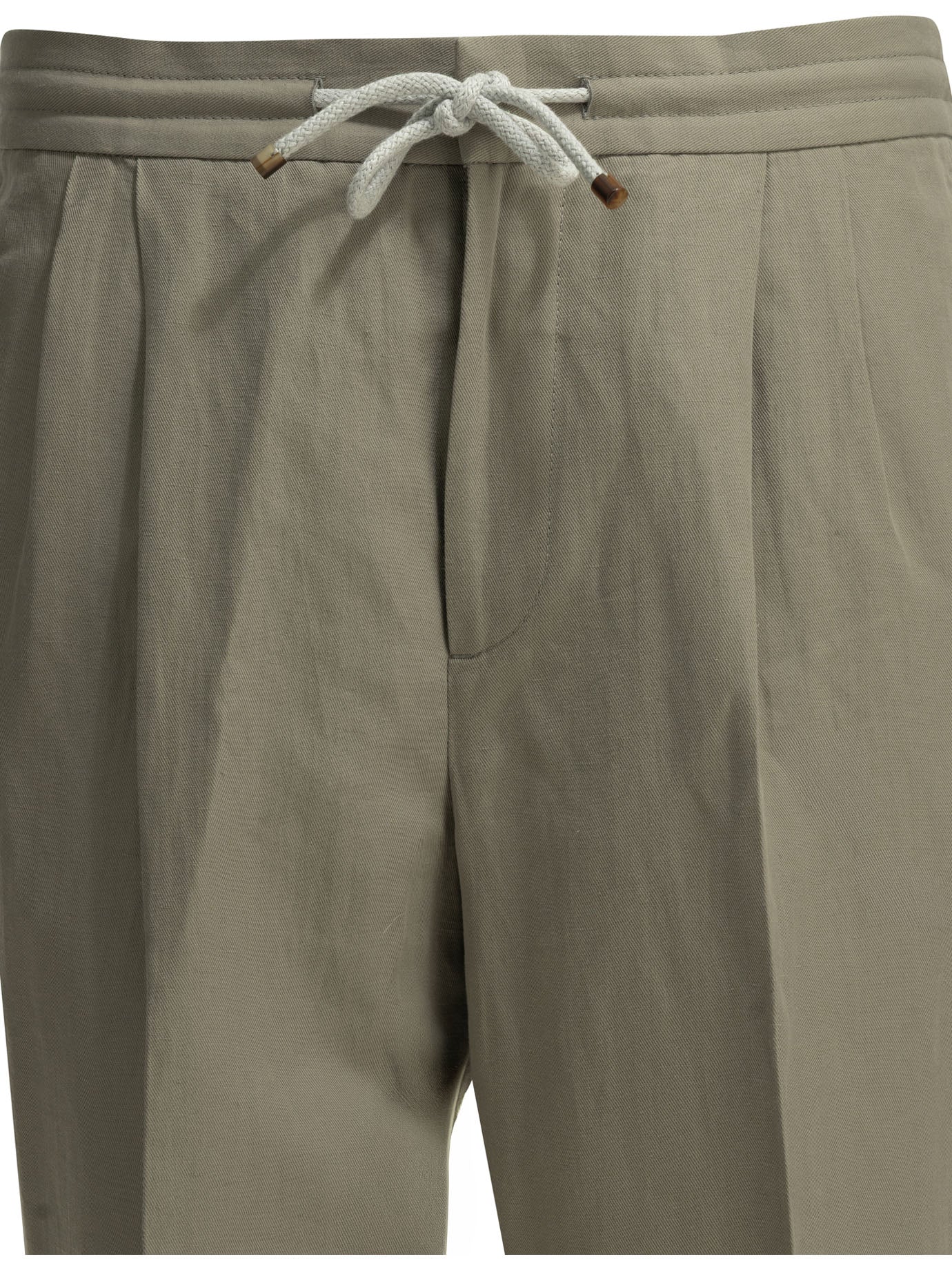 Brunello Cucinelli Casual linen and cotton pants - Beige