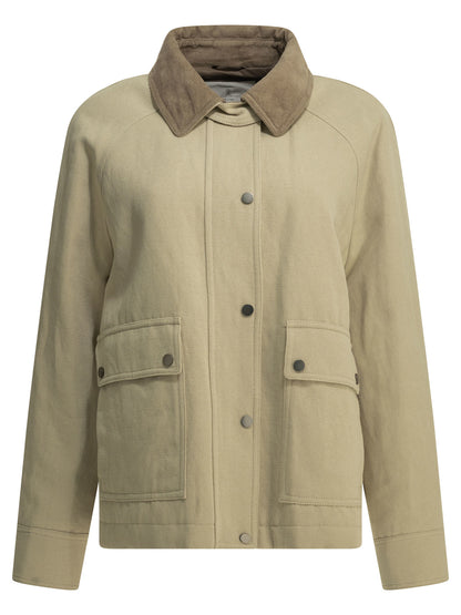 Brunello Cucinelli Lightweight cotton and linen jacket - Beige
