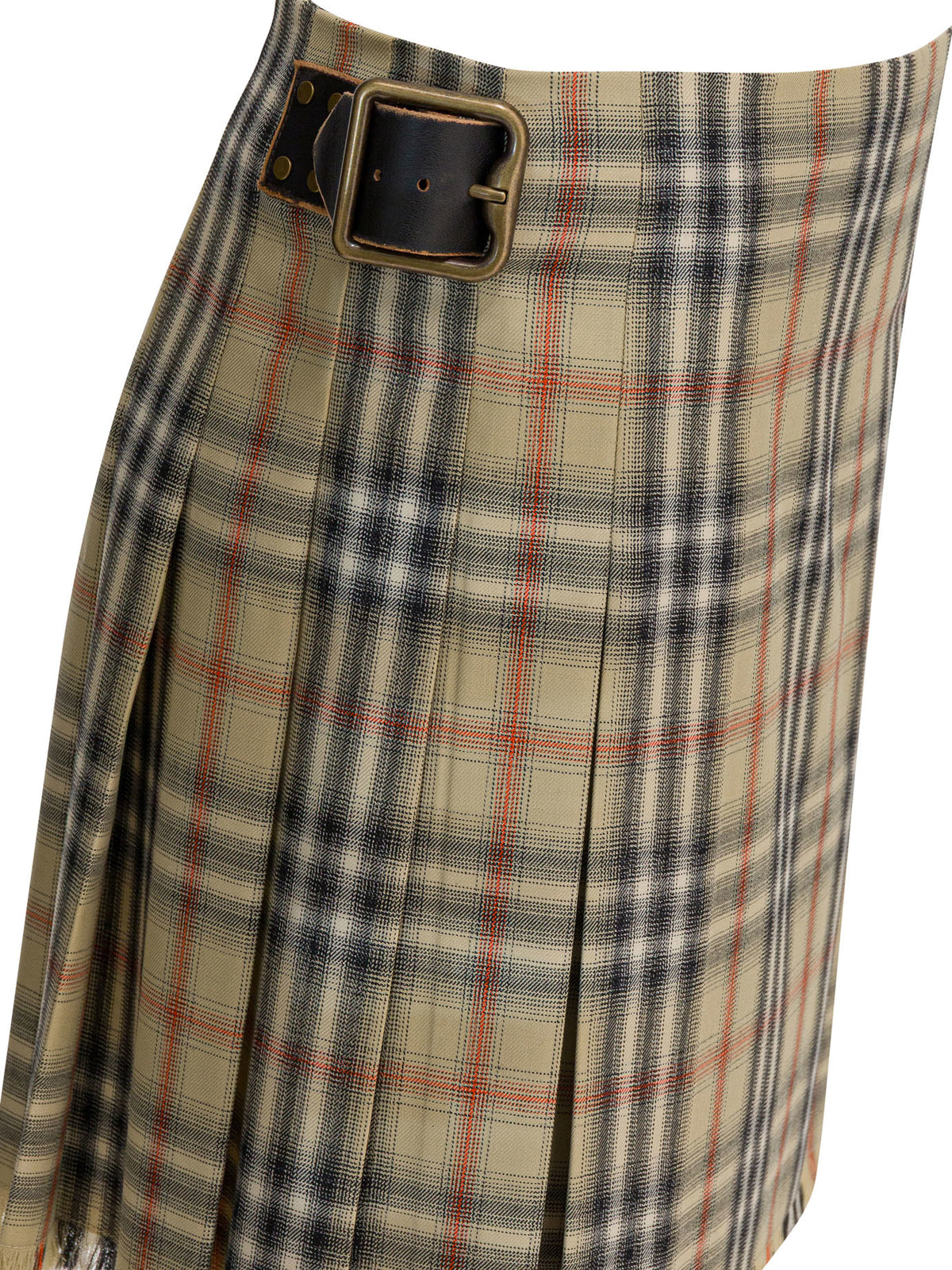 Burberry Wool "Check" mini kilt - Beige