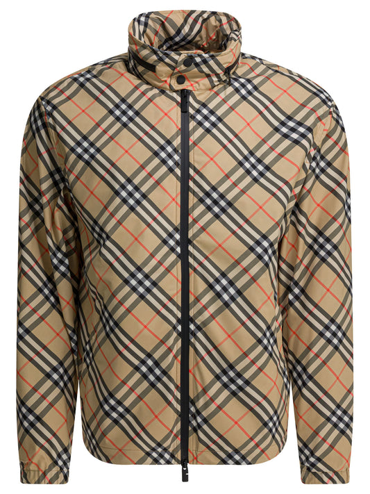Burberry "Check" windbreaker jacket - Beige
