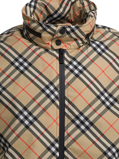Burberry "Check" windbreaker jacket - Beige
