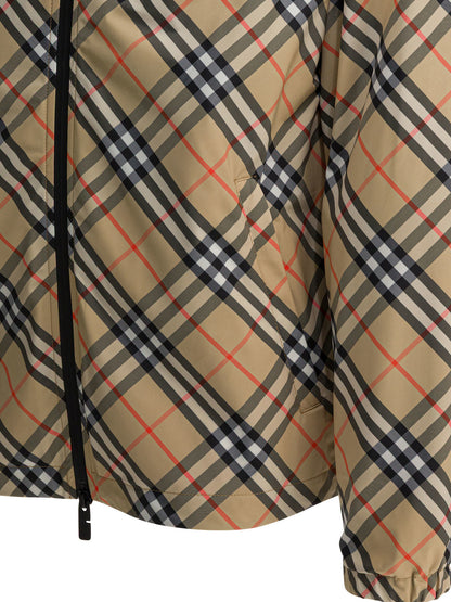 Burberry "Check" windbreaker jacket - Beige
