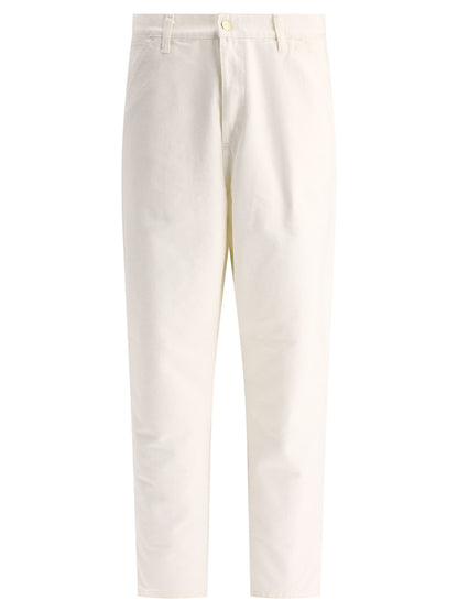 Carhartt Wip "Single Knee Pant" Work Pants - White