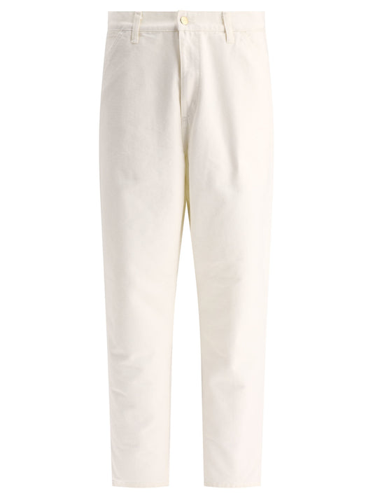Carhartt Wip "Single Knee Pant" Work Pants - White