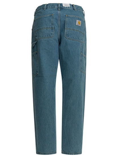Carhartt Wip "Single Knee" Wide Leg Jeans - Blue