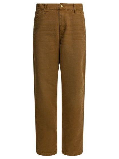 Carhartt Wip "Single Knee Pant" Work Pants - Brown