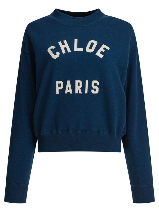 Chloé Sweatshirt with logo - Blue