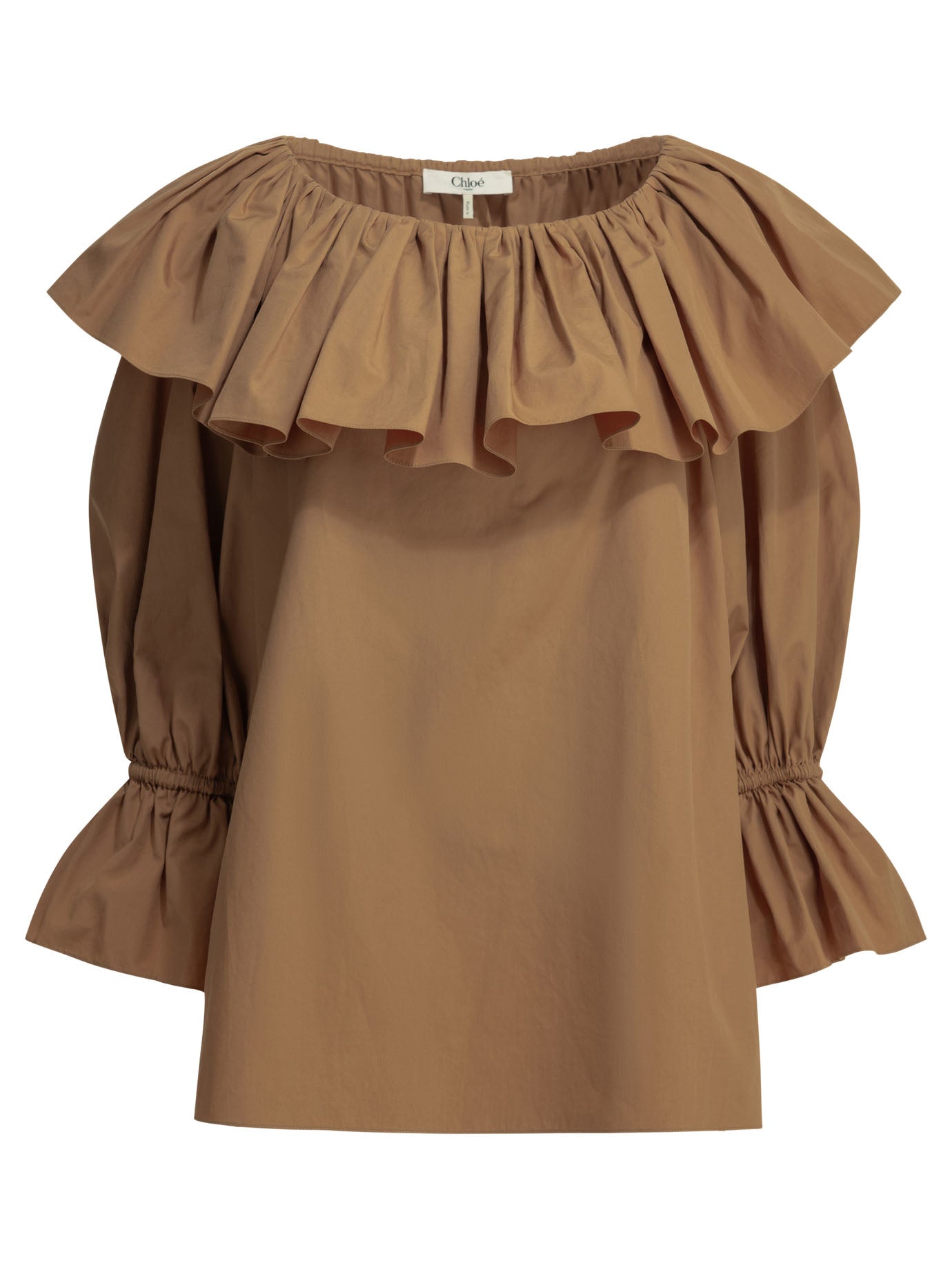 Chloé Casual top with ruffles - Brown