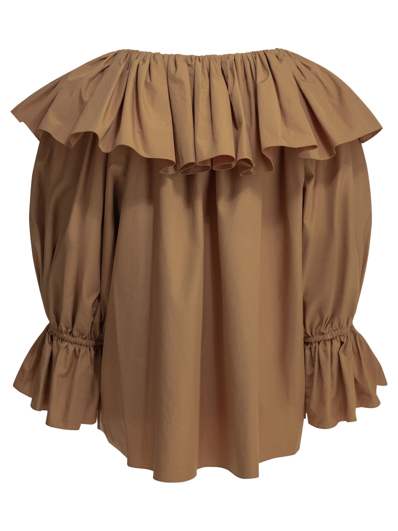 Chloé Casual top with ruffles - Brown