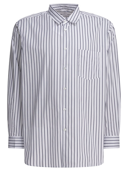 Comme Des GarçOns Forever Striped cotton shirt - White