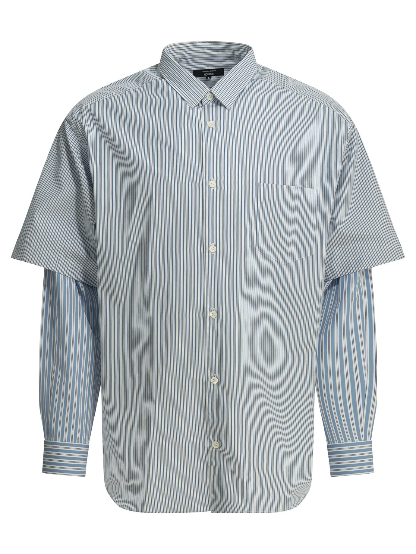 Comme Des GarçOns Homme Striped casual shirt - Light Blue