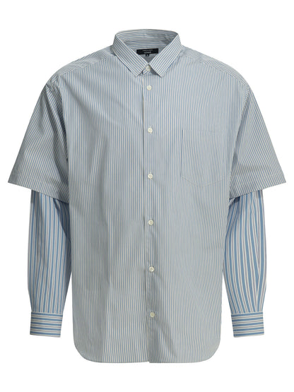 Comme Des GarçOns Homme Striped casual shirt - Light Blue