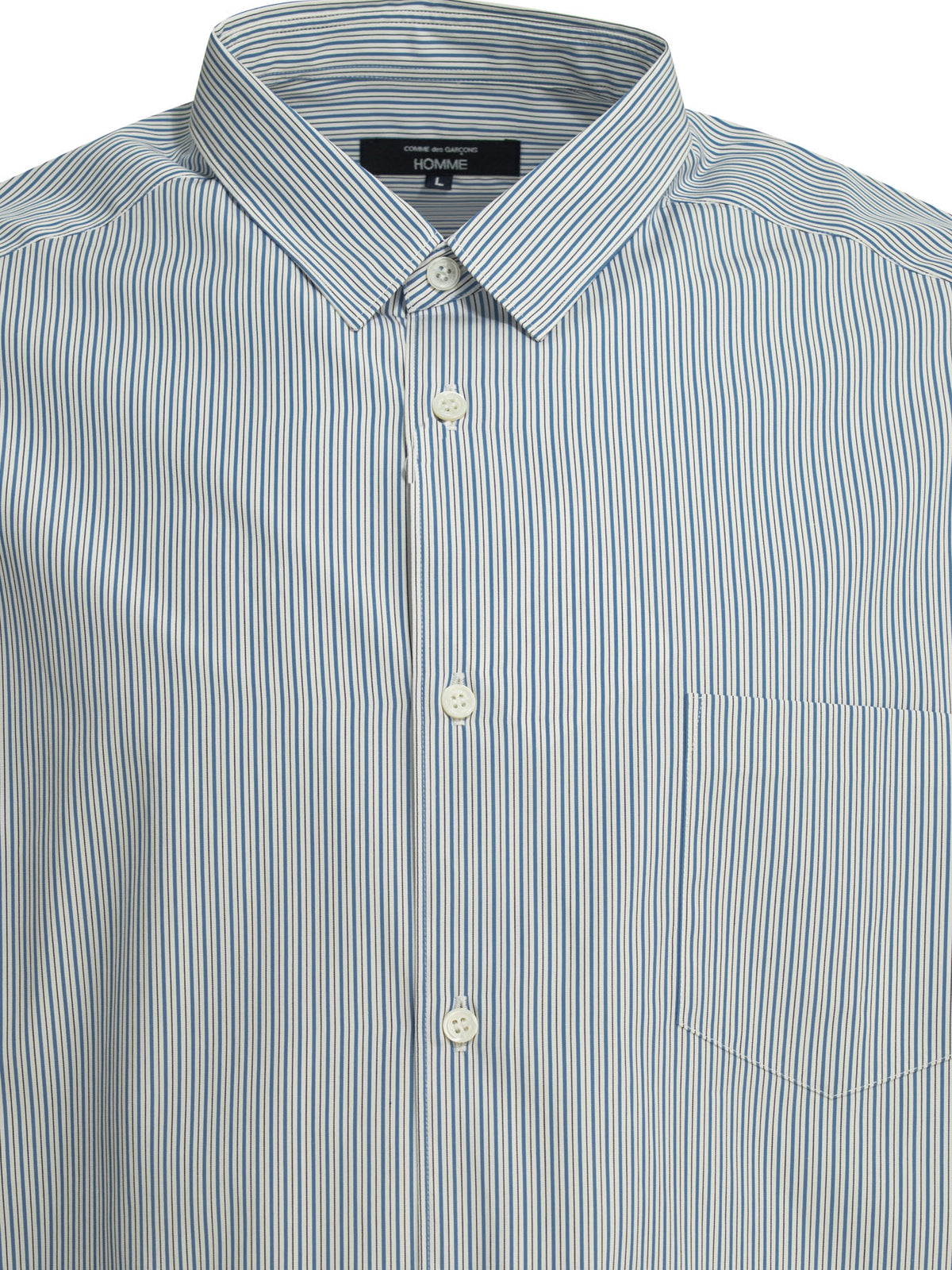 Comme Des GarçOns Homme Striped casual shirt - Light Blue