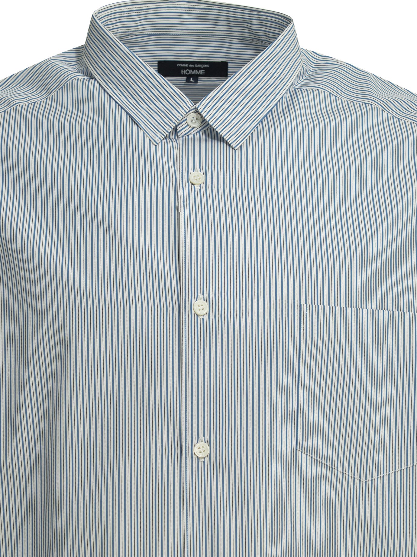 Comme Des GarçOns Homme Striped casual shirt - Light Blue