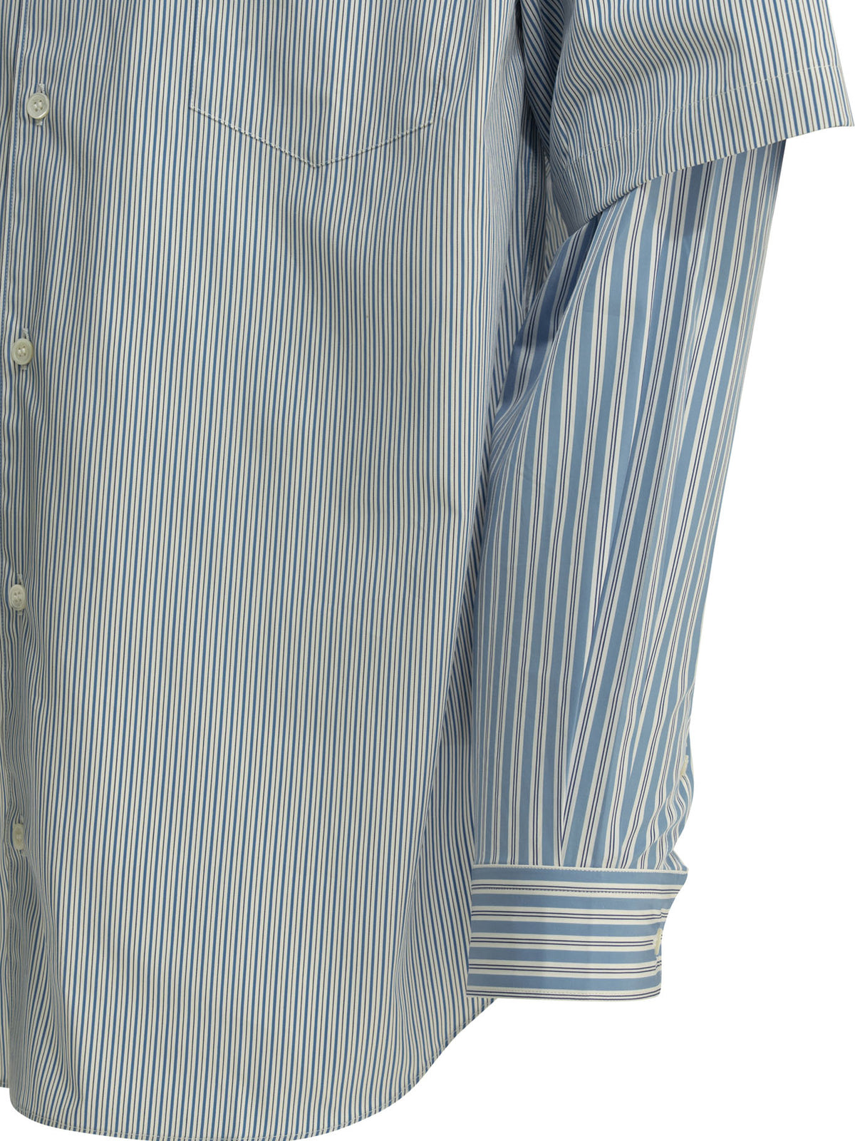 Comme Des GarçOns Homme Striped casual shirt - Light Blue