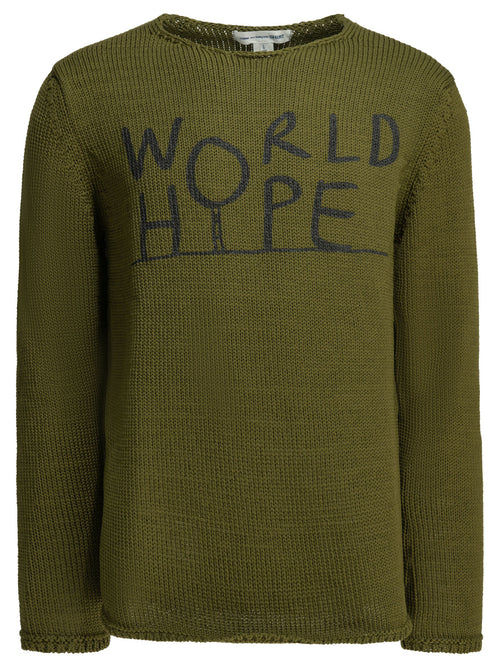 Comme Des GarçOns Shirt Crew-neck sweater with logo - Green