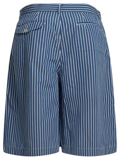 Comme Des GarçOns Shirt Formal striped shorts - Blue