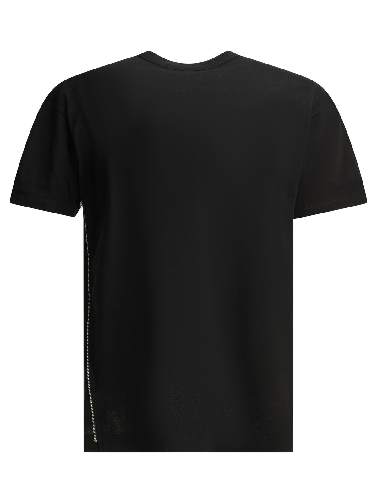 Comme des Garçons SHIRT Crew-neck T-shirt with zipper detail - Black