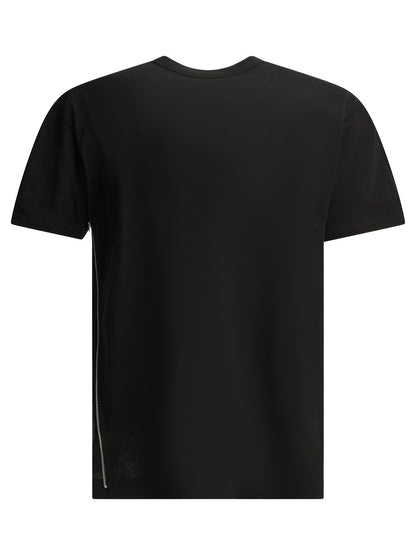 Comme des Garçons SHIRT Crew-neck T-shirt with zipper detail - Black
