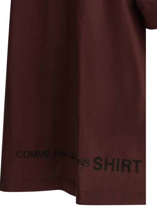 Comme Des GarçOns Shirt Crew-neck T-shirt with reverse logo - Bordeaux