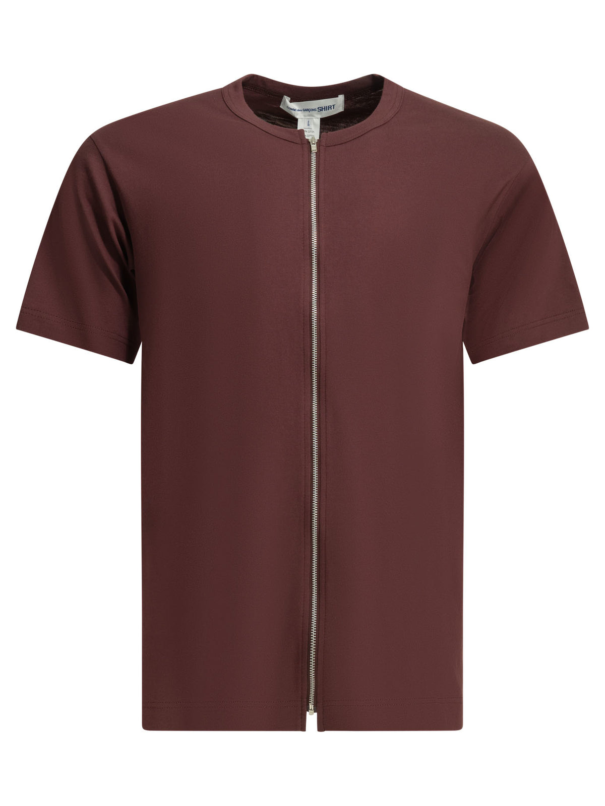 Comme Des GarçOns Shirt Zipper crew neck t-shirt - Bordeaux