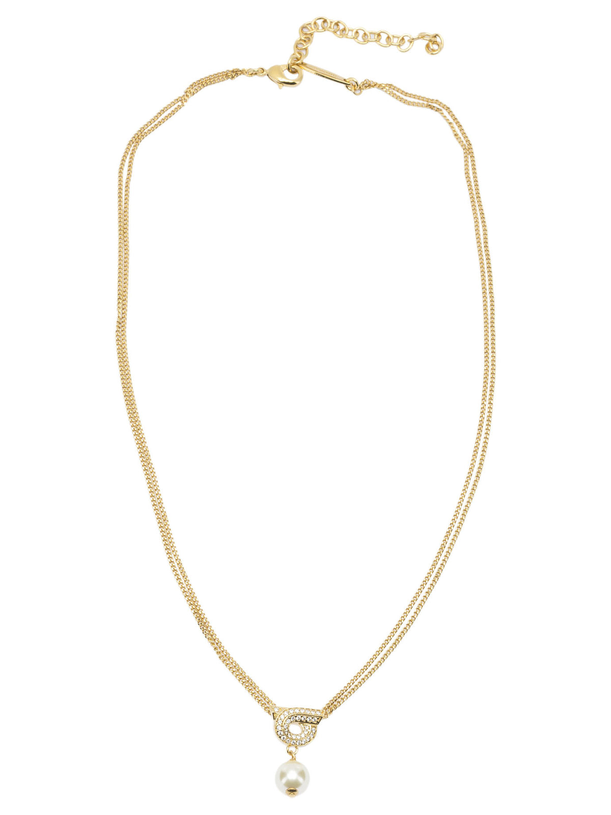 Ferragamo "Gancini" necklace with pearl - Gold