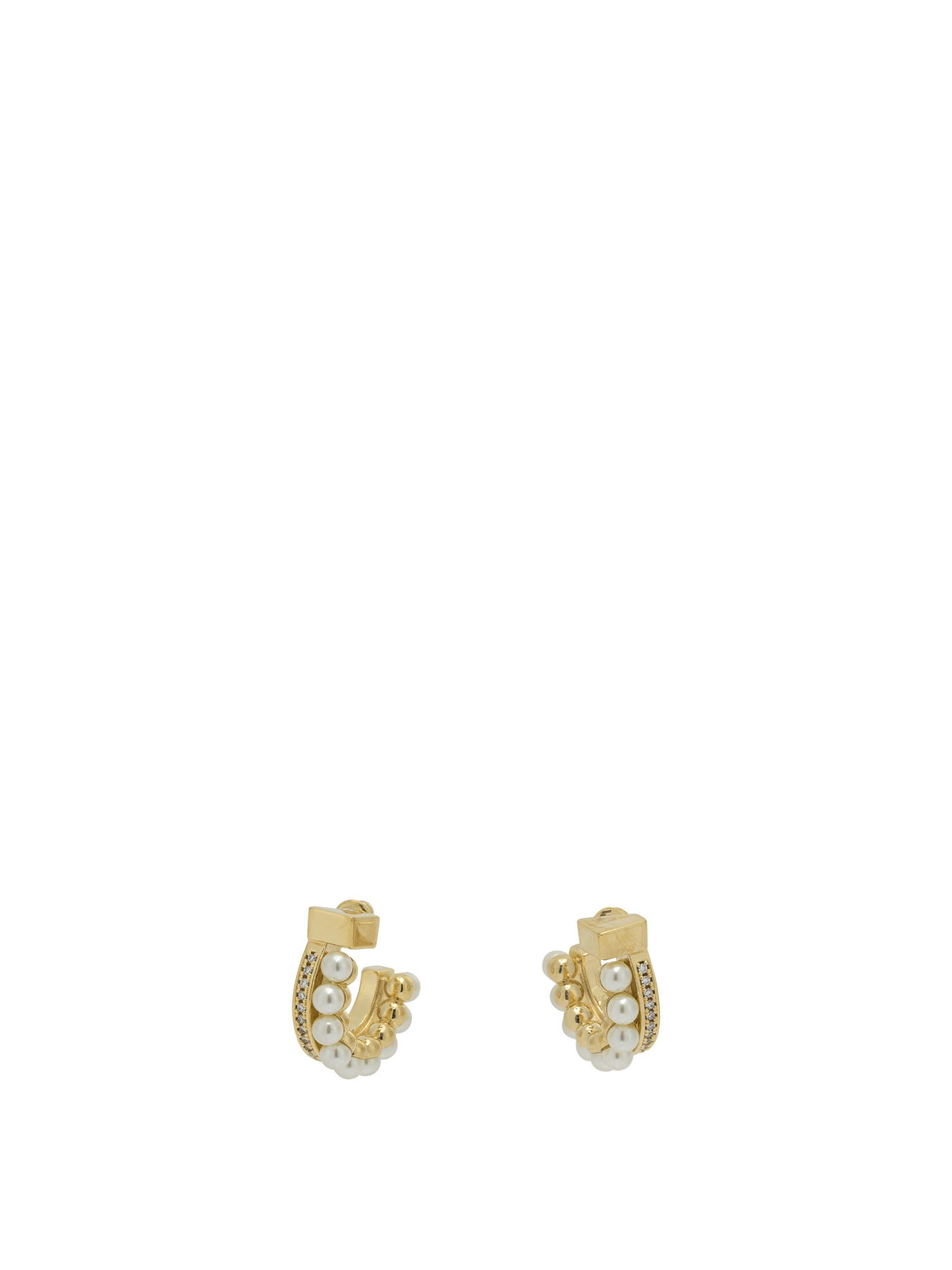 Ferragamo "Gancini" earrings with pearls - Gold