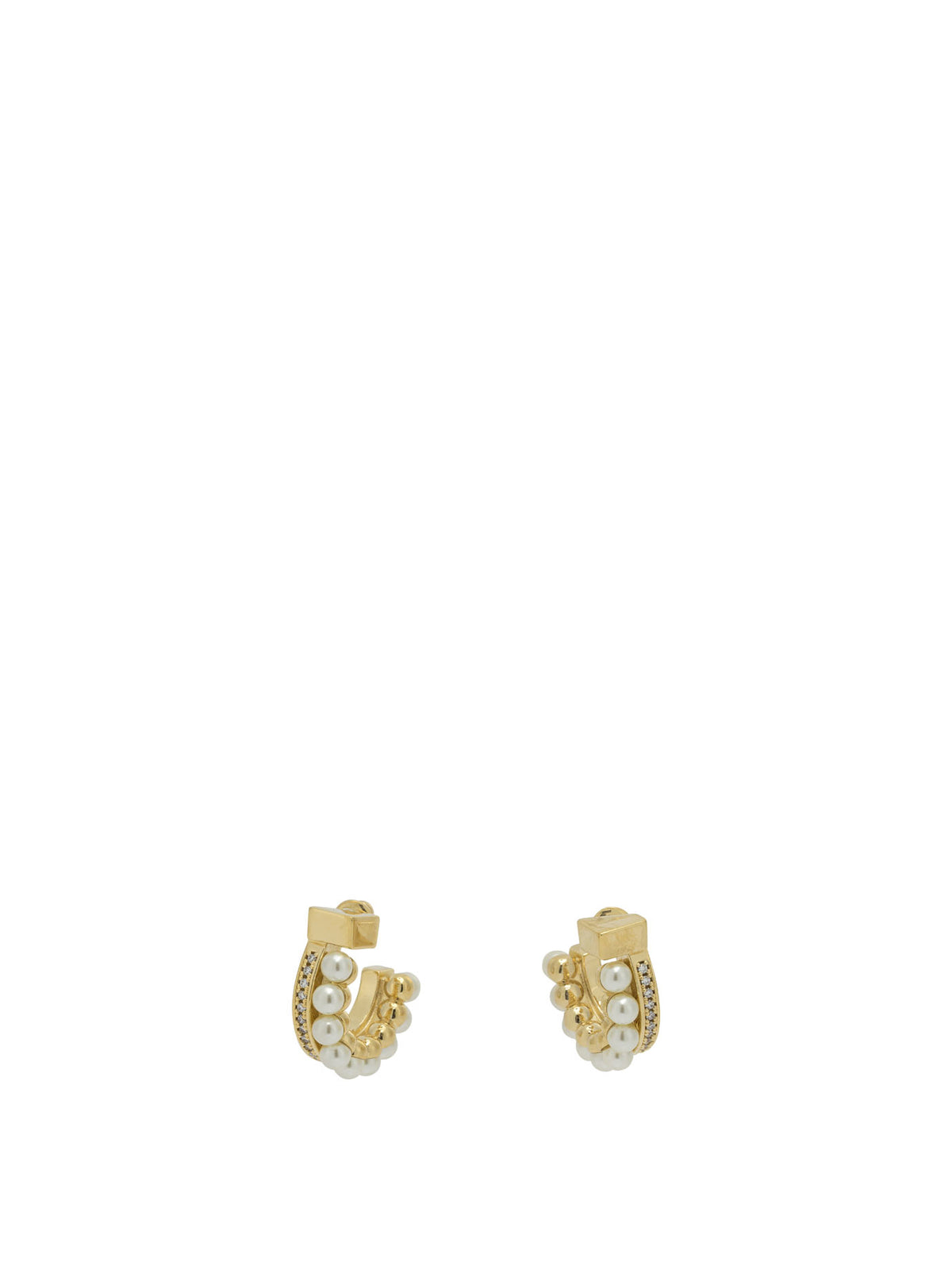 Ferragamo "Gancini" earrings with pearls - Gold