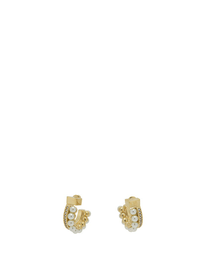 Ferragamo "Gancini" earrings with pearls - Gold