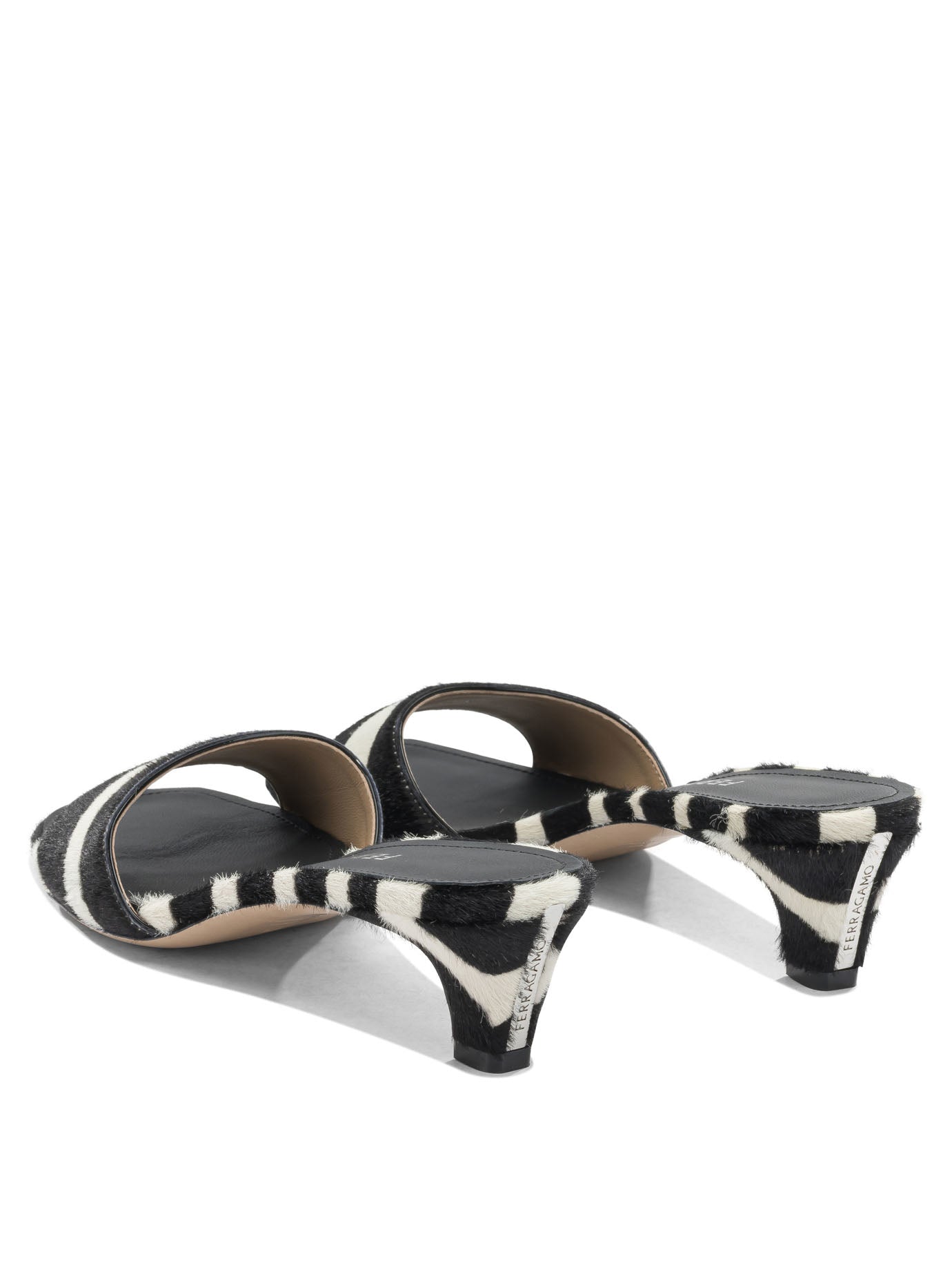 Ferragamo 40mm pony skin sandals - Black