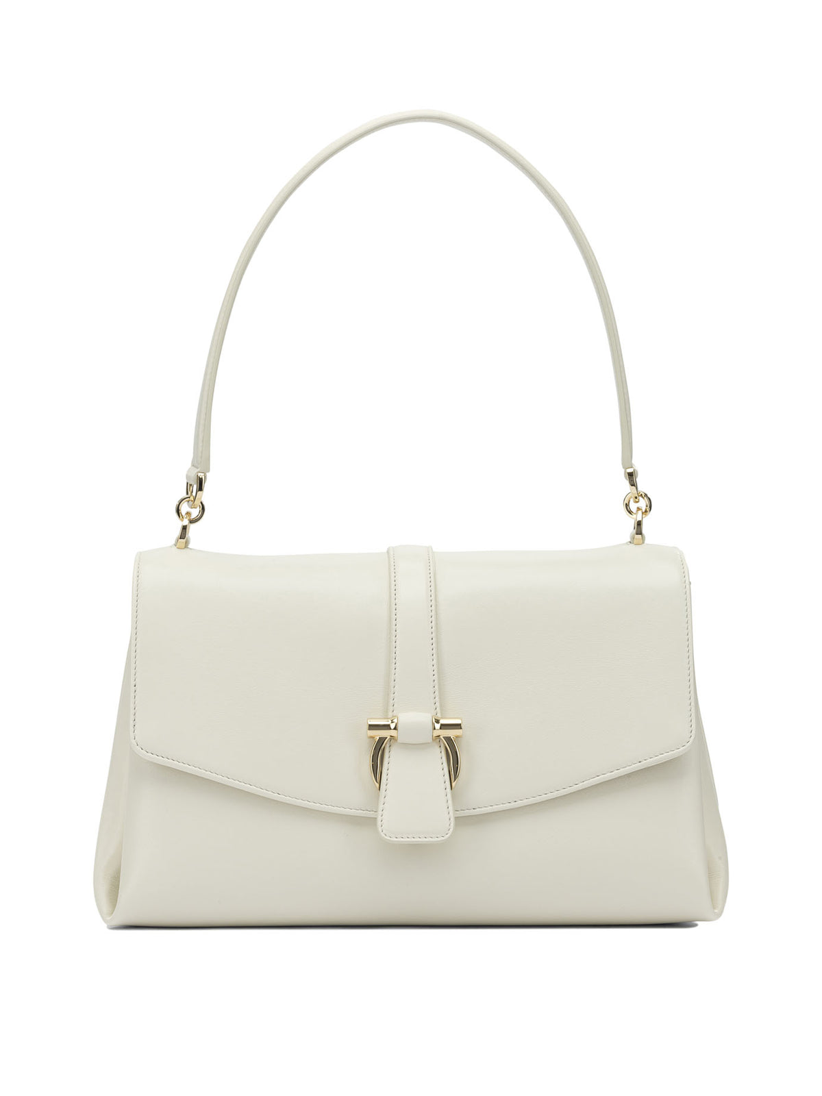 Ferragamo Leather shoulder bag with flap - White