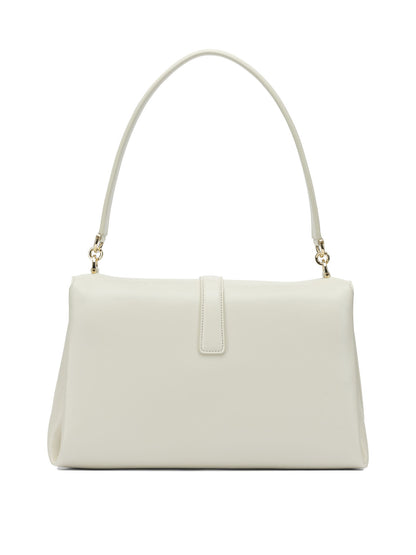Ferragamo Leather shoulder bag with flap - White
