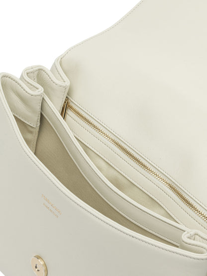 Ferragamo Leather shoulder bag with flap - White