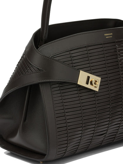 Ferragamo Medium "Hug Soft" Hand Bag - Brown