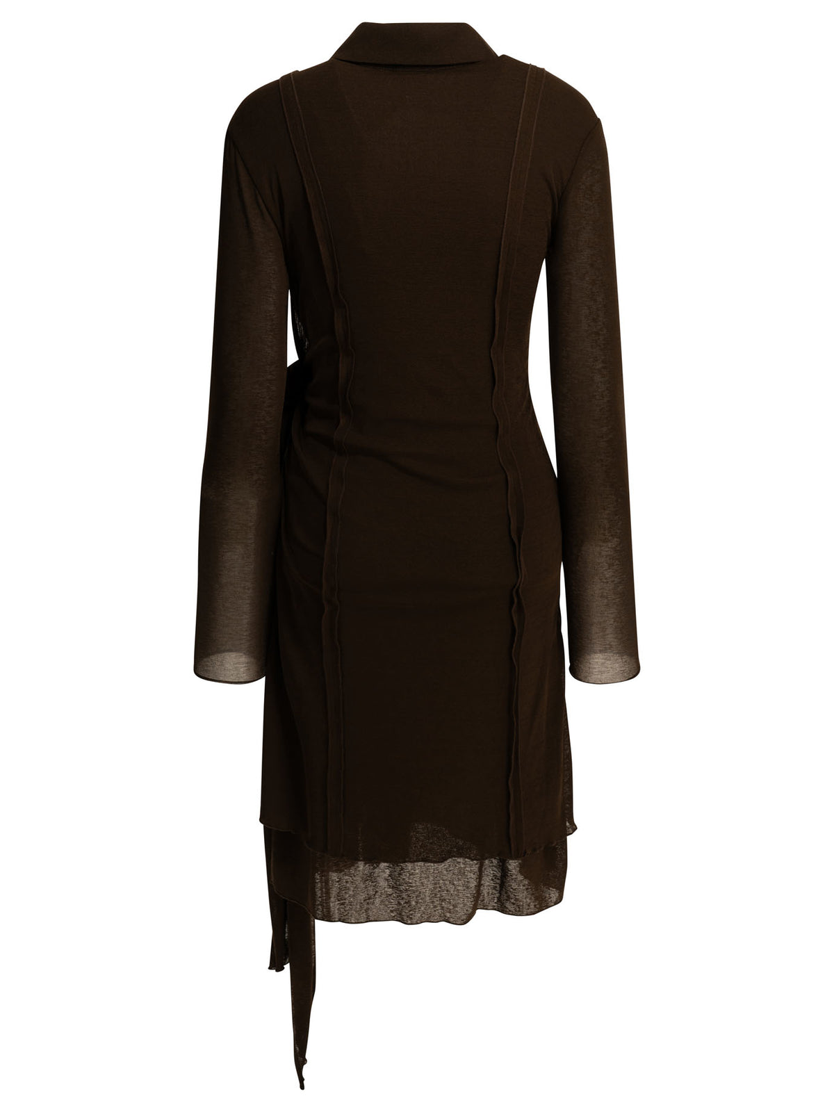 Ganni Short chemise dress - Brown
