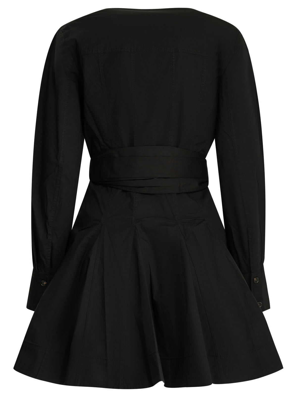 Ganni Short chemise dress - Black