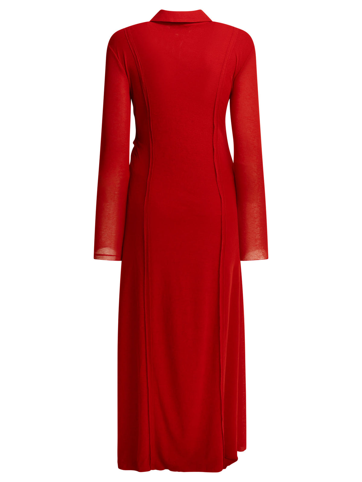 Ganni Long chemise dress - Red
