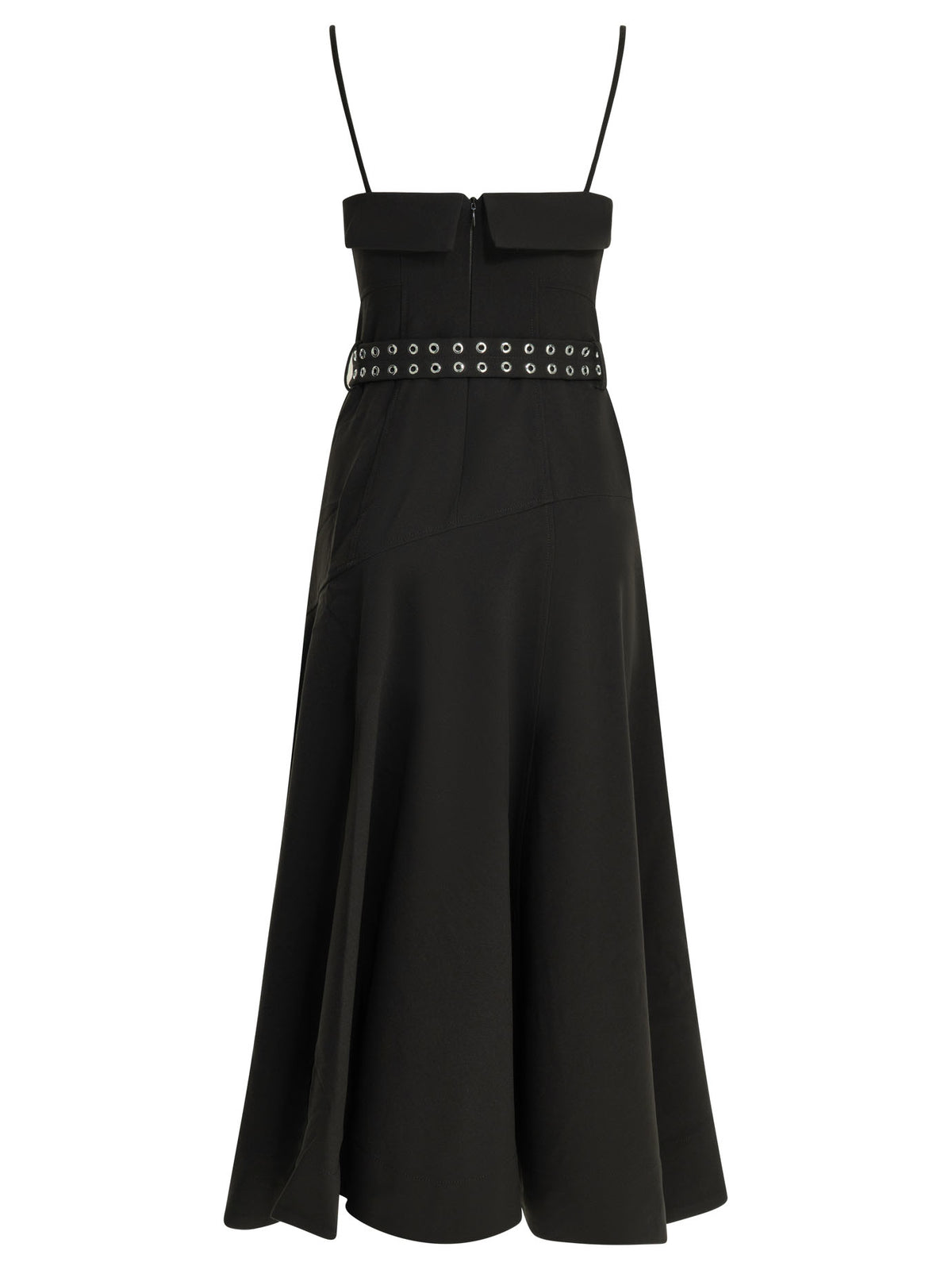 Ganni Long flared dress - Black