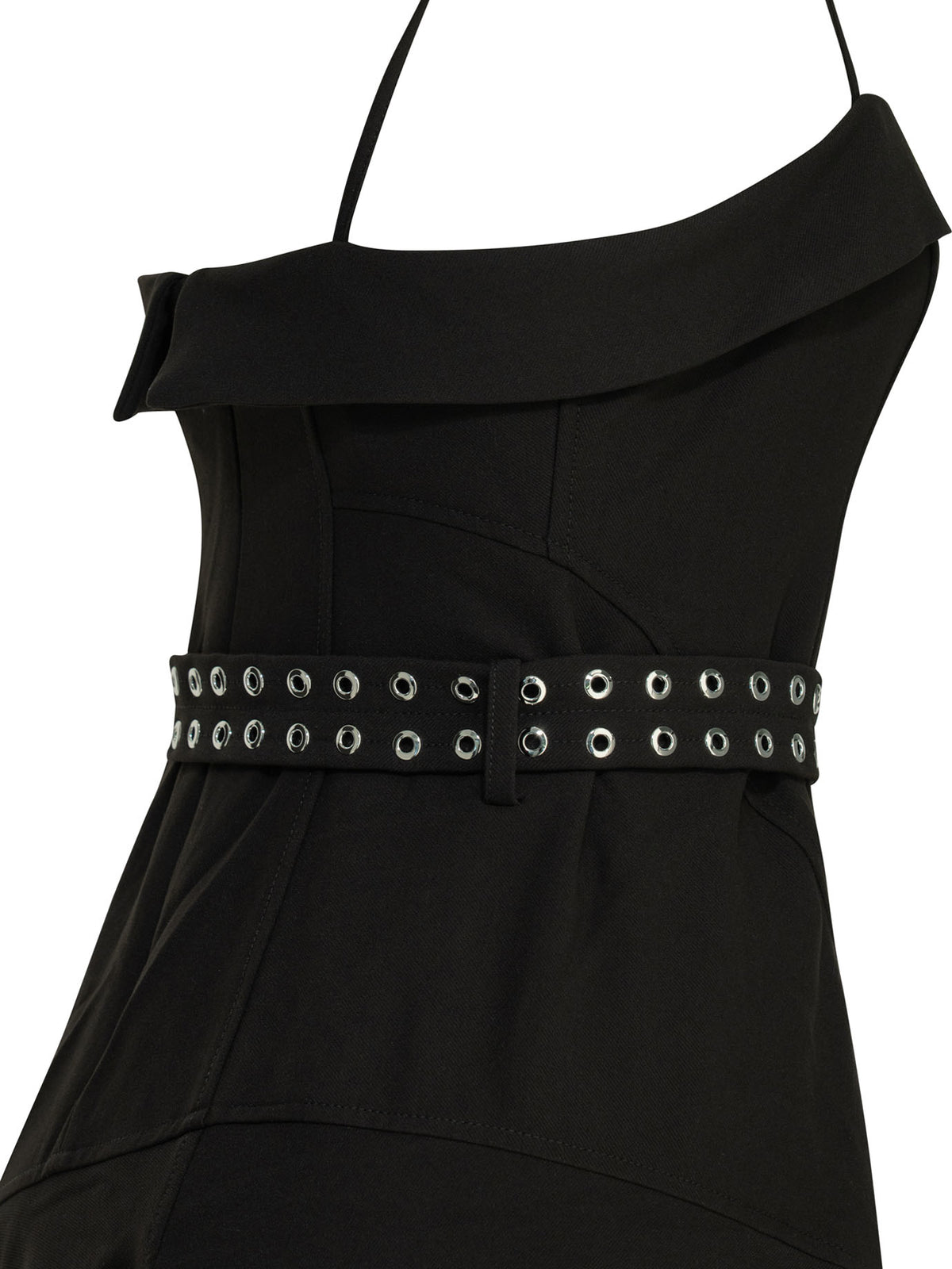 Ganni Long flared dress - Black