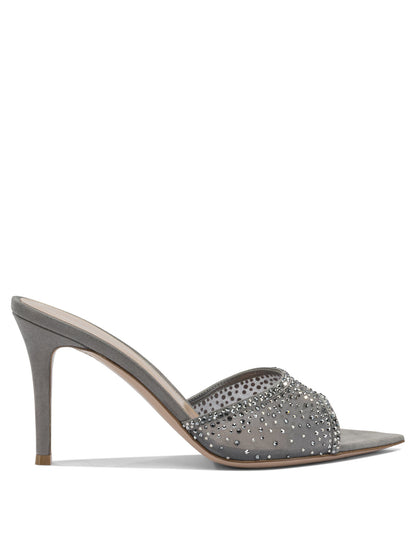Gianvito Rossi "Rania Mule 85 mm" Mules - Grey