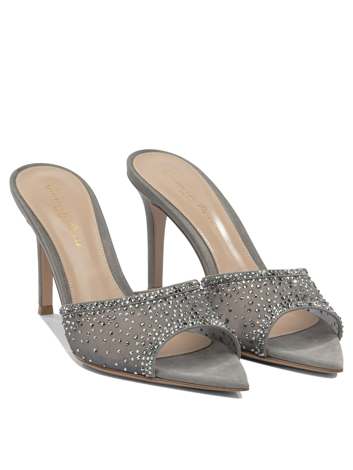 Gianvito Rossi "Rania Mule 85 mm" Mules - Grey