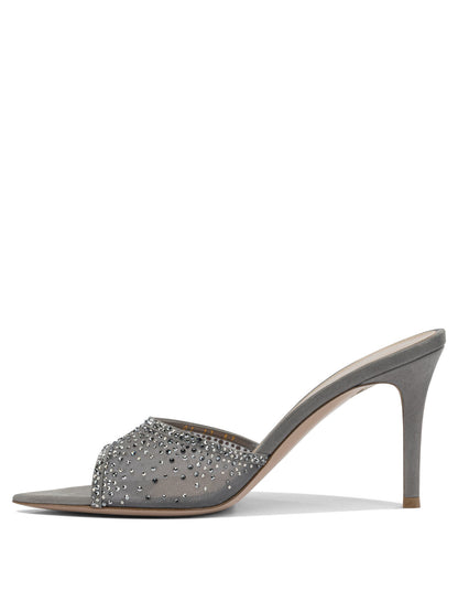 Gianvito Rossi "Rania Mule 85 mm" Mules - Grey
