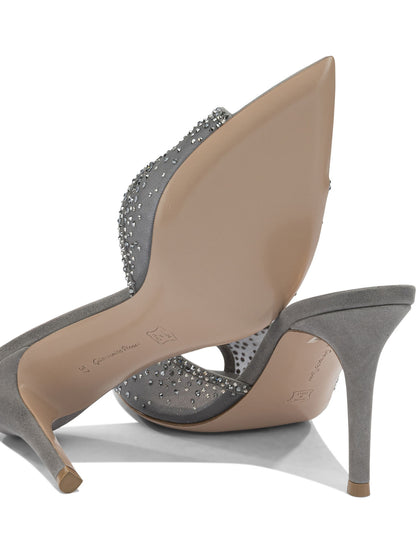 Gianvito Rossi "Rania Mule 85 mm" Mules - Grey