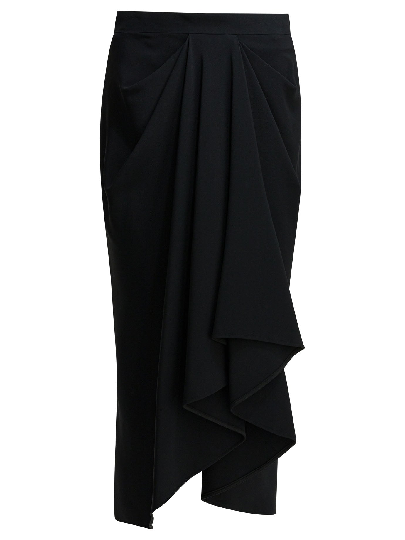 Givenchy Draped crepe cady midi skirt - Black