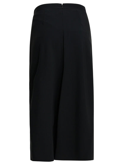 Givenchy Draped crepe cady midi skirt - Black