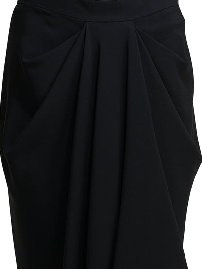 Givenchy Draped crepe cady midi skirt - Black