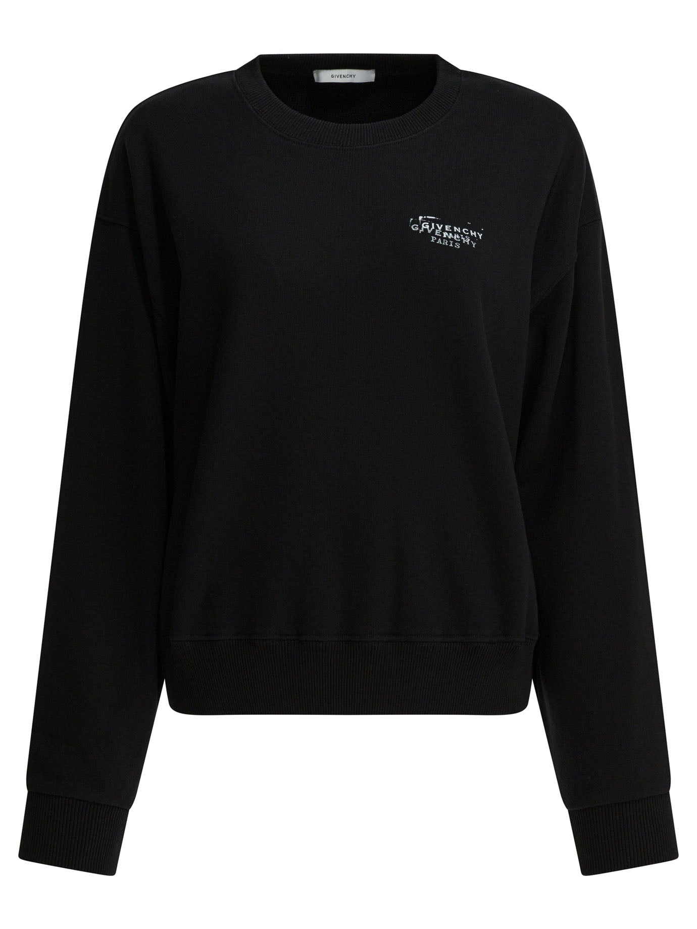 Givenchy Sweatshirt with Givenchy Stamp - Black